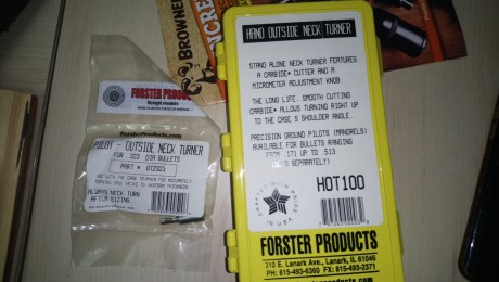 Vendo forster neck turner nuevo sin estrenar, solo probado, por comprarme el hornady, incluye pilot del 02