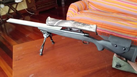 Vendo equipo F-Class compuesto por SAQUETE trasero en loneta y refuerzos en piel , BIPODE tipo Harris 42