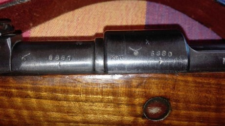 Un amigo que se le da mal internet me pide que le cuelgue estas fotos... 
Es un K98 con los números coincidentes 00