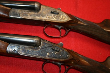 Vendo pareja de Pedro Arrizabalaga especial Monogatillo grabados Purdey con 4 juegos de cañones con apertura 11