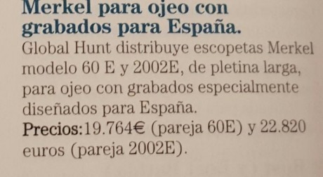 Cambio escopeta Merkel mod. 2002E por rifle o conjunto rifle visor que me pueda encajar.
El motivo del 00