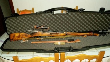 Buenos dias. 
Pongo a la venta este mosin nagant 91/30 de 1943 
Lleva todos los numeros coincidentes incluido 00