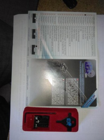  Vendo un alza regulable LPA TPU45CT30. Es nueva, recién comprada, pero no vale para mi pistola.
Es un 01