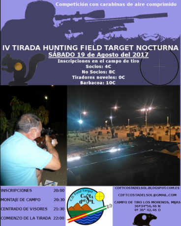 Hola a todos,

Desde el Club deportivo de Field Target Costa del Sol, ubicado en Mijas (Málaga) os invitamos 00