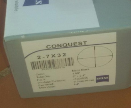 Buenas tardes. Me han ofrecido un visor Zeiss Conquest 2-7x32. Googleando un poco, solo veo en ese rango 02