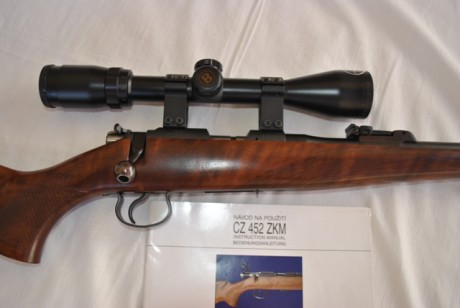 Se vende:
- Carabina CZ452 ZKM en calibre .22Magnum. Incluye:
- Visor Bushnell 3-9x40mm
- Dos Cargadores 52