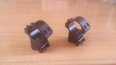 Vendo un par de anillas altas para visor.
Són para carril de 11mm y para visor de diametro 25mm.
Estan 00