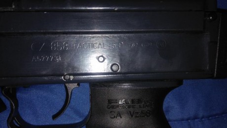 Hola, lo dicho, pongo en venta mi VZ 858 del calibre 7.62x39.

Esta puesto de forma tactica, con culata 50