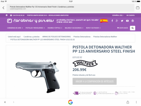 Buenas noches o buenos días a todos, ¿conocéis a este detonador walther pp calibre 9mm PAk versión 125 82