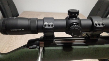 Buenas.
Vendo visor Leupold vx6 
Aumentos 4 a 24
Campana de 52
Tubo central de 34mm
Reticula T-moa.No 01