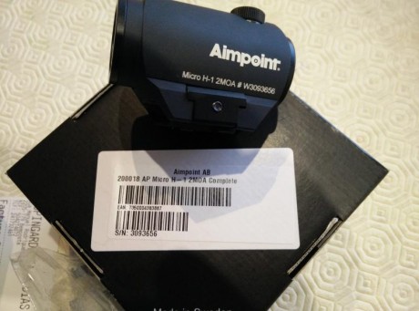 Vendo Aimpoint H1 2 Moa 400€

Montura fija para base weaver + montura MICRO LRP MOUNT KIT + montura HMS 00