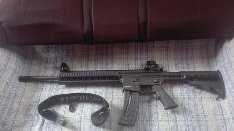 Se vende fusil Smith and Wesson mp 15 calibre 22,nuevo sin uso prácticamente habrá tirado 5 cajas.Cargador 01