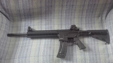 Se vende fusil Smith and Wesson mp 15 calibre 22,nuevo sin uso prácticamente habrá tirado 5 cajas.Cargador 10
