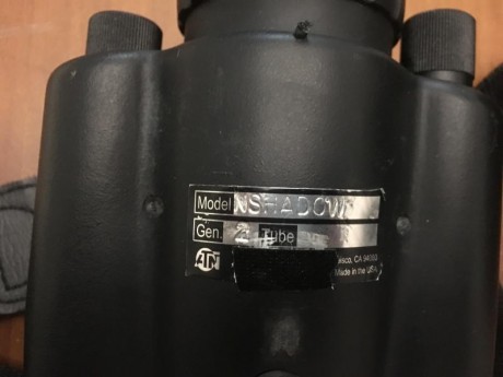 Binoculares ATN night shadow de 2 generación +.
Con 5 aumentos, tubo IIT de gen. 2+ con IR interno, poco 22