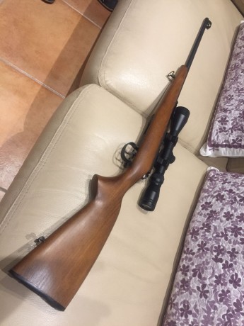 Hola, un amigo vende esta carabina, calibre 22.
Está nueva a estrenar.
La compró nueva por capricho y 00