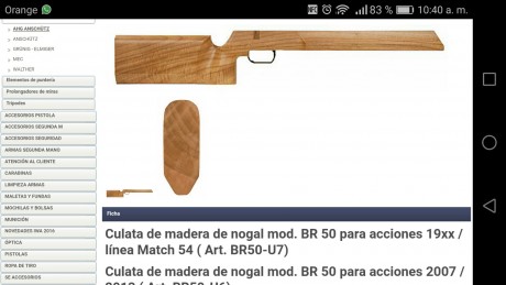 Se vende culata AHG-BR50 de nogal para acciones 19XX comprada en chanoshooting por 575 euros mejorada 10