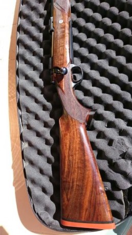 Vendo Ruger M77 458 WM en un estado inmejorable. 
Maderas al aceite con puntal y pistolete en ébano. 
Precio 00