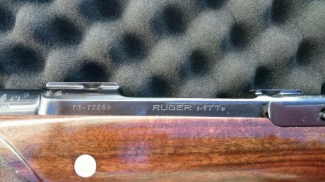 Vendo Ruger M77 458 WM en un estado inmejorable. 
Maderas al aceite con puntal y pistolete en ébano. 
Precio 11