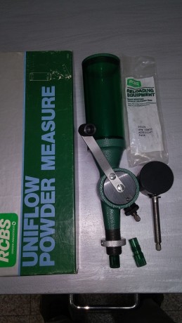 Hola vendo dosificador RCBS Uniflow nuevo con dos cilindros. Precio 100€ mas portes.
Telefono y whatsapp 00