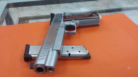 Vendo STI Target Master como nueva
- Calibre: 45 mm 
- Armazón: En acero de una sola pieza con deposito 01