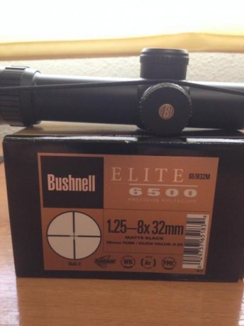 Visor de la gama mas alta de la marca bushnell, modelo elite 6500 1, 25-8x32. tubo de 30mm. especial para 02