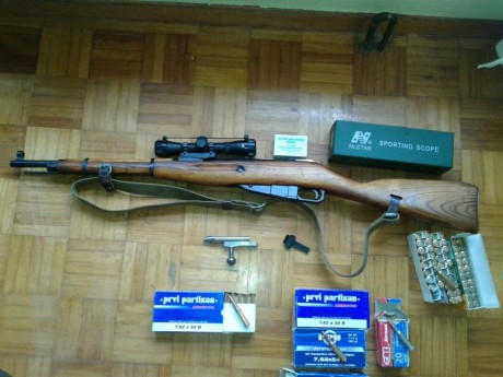 Vendo Mosin Nagant M38, perfecto estado mecanico y funcional, maderas al aceite, con correa replica de 01