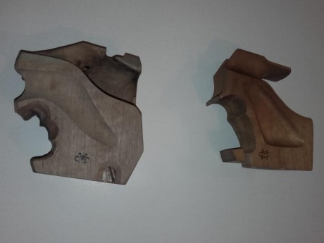 Buenas tardes

Vendo dos cachas, una para una pistola CM84E talla S y retocada para marcar los dedos, 00