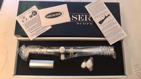 Un buen amigo del campo de tiro vende un visor Weaver T36 Silver, con retícula Fine crosshair 1/8 Dot.
Completo, 00