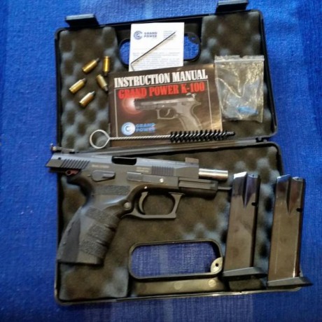 por poco uso vendo me querida gran powear k 100 con , con cañon rotativo ,dos cargadores maletin, miras 02