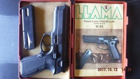 Hola a tod@s, vendo por cambio de armero LLama M-82 9mm Para. (interesados podéis contactar por WhatsApp 01