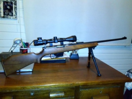 Carabina semiautomatica Voere Kufstein 550 22 LR, de fabricación Austriaca, pavonado original e impecable, 21