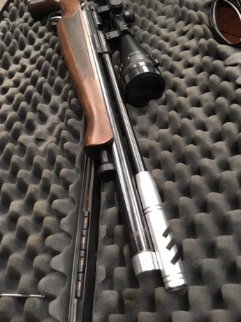 Vendo equipo completisimo de pcp compuesto por :
- carabina PCP BSA HORNET ultra calibre 5,5, con depósito 152