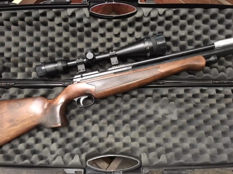 Vendo equipo completisimo de pcp compuesto por :
- carabina PCP BSA HORNET ultra calibre 5,5, con depósito 150