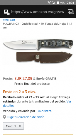 Buenas tardes compañeros en youtube un señor (gabriel zalbe) muestra un cuchillo Steel 440 segun las pruebas 00
