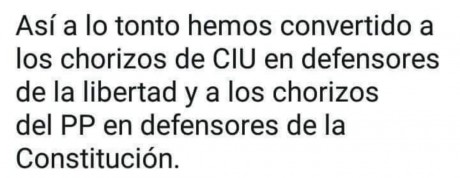 En otra conversación surgió el espinoso asunto del adoctrinamiento político en los colegios catalanes. 40