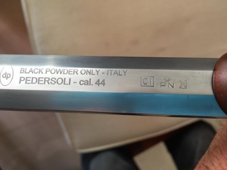 Pistola Davide Pedersoli, LE PAGE, cal 44, de pistón, nueva a estrenar, no se ha cargado ni disparado, 10