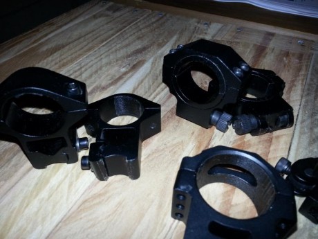 Vendo estos 3 pares de anillas por 35€ puestas en casa del comprador por mensajeria

- Anillas UTG para 02
