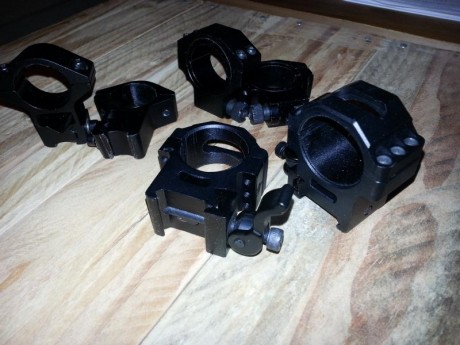 Vendo estos 3 pares de anillas por 35€ puestas en casa del comprador por mensajeria

- Anillas UTG para 01