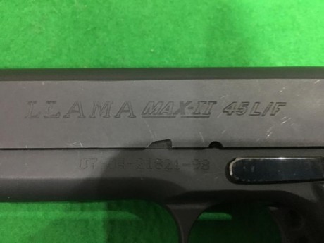---VENDIDA--- 
Vendo por no usar, esta Llama MAX II calibre 45 ACP con 3 cargadores de 13 cartuchos cada 12