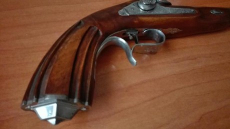 Vendo pistola de percusión modelo Europa de ARDESA  del calibre 45 ,disparador al pelo .
Está impecable 00