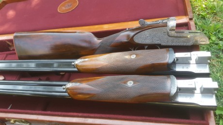 Unico y exclusivo rifle Express EGO modelo exclusive, calibre 470N. E. con cañon adicional en calibre 32