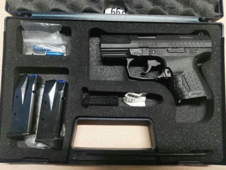 Pistola corta Walther P99 AS.
Caja original.
9mmP.
2 cargadores uno de ellos de mayor empuñadura.
Guiada 00
