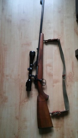 Vendo mauser 98 30.06 de cerrojo. Con doble gatillo.
Incluye mira bushnell 3-9×40. 
Se encuentra en Zaragoza. 00