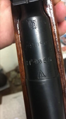 Mosin M38 (la versión corta), en 7,62 ruso, de 1945. Poco decir de este trozo de historia. Esta en Ciudad 00