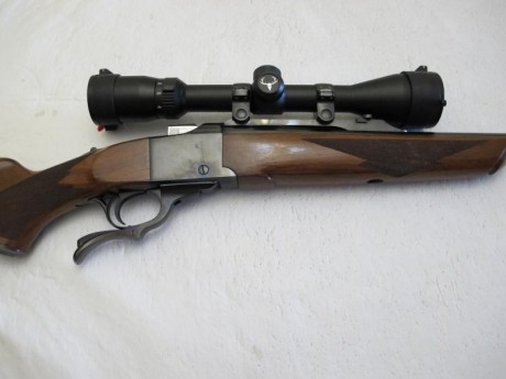 Vendo monotiro Ruger nr. 1 cal. 7 x 57 con visor Bushnell 3-9x40 en muy buen estado, sin rozadoras y bien 01