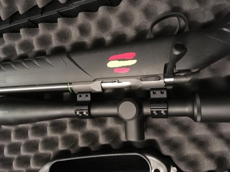 Vendo carabina Sako Quad Heavy Barrel calibre 22lr con anillas y visor Weaver T36X40 black. Gatillo especial 11