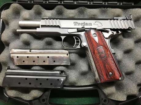 Un amigo me pide que le ponga esta pistola en venta. 
STI Trojan 9 mm para.
5 pulgadas
Como se ve esta 02