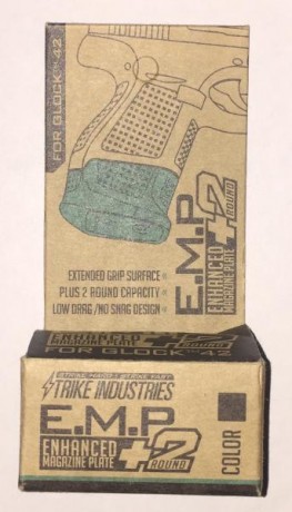 Se vende cargador de Glock 42 (totalmente a estrenar) con extensión del cargador +2 del fabricante americano 10