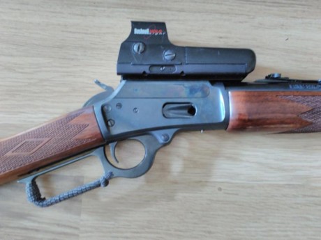 Vendo Marlin de palanca, modelo 1894 S de calibre 44 RMag. Cargador 10 cartuchos.
 Cañón micro estriado 01