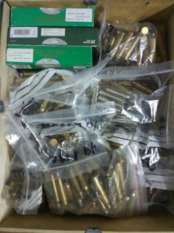 Se venden vainas del 7mm reminton magnum, todas ellas con un solo disparo, el precio es de 20€ las 100, 00